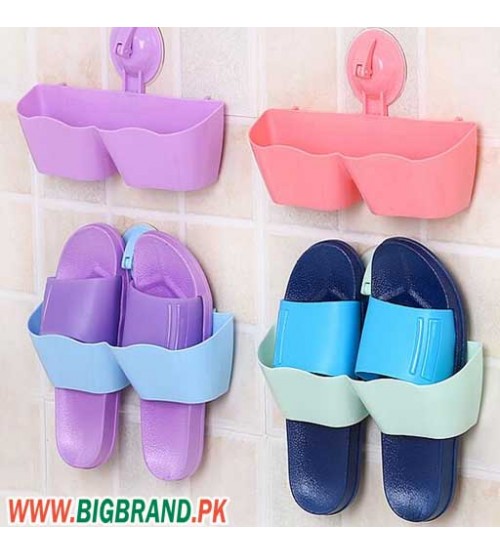 Pack of 2 Bathroom Suction Wall Slipper Hanging Organizer 